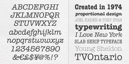 ITC American Typewriter Font Poster 3